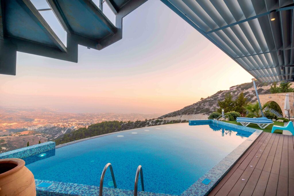 vista paisaje desde la piscina